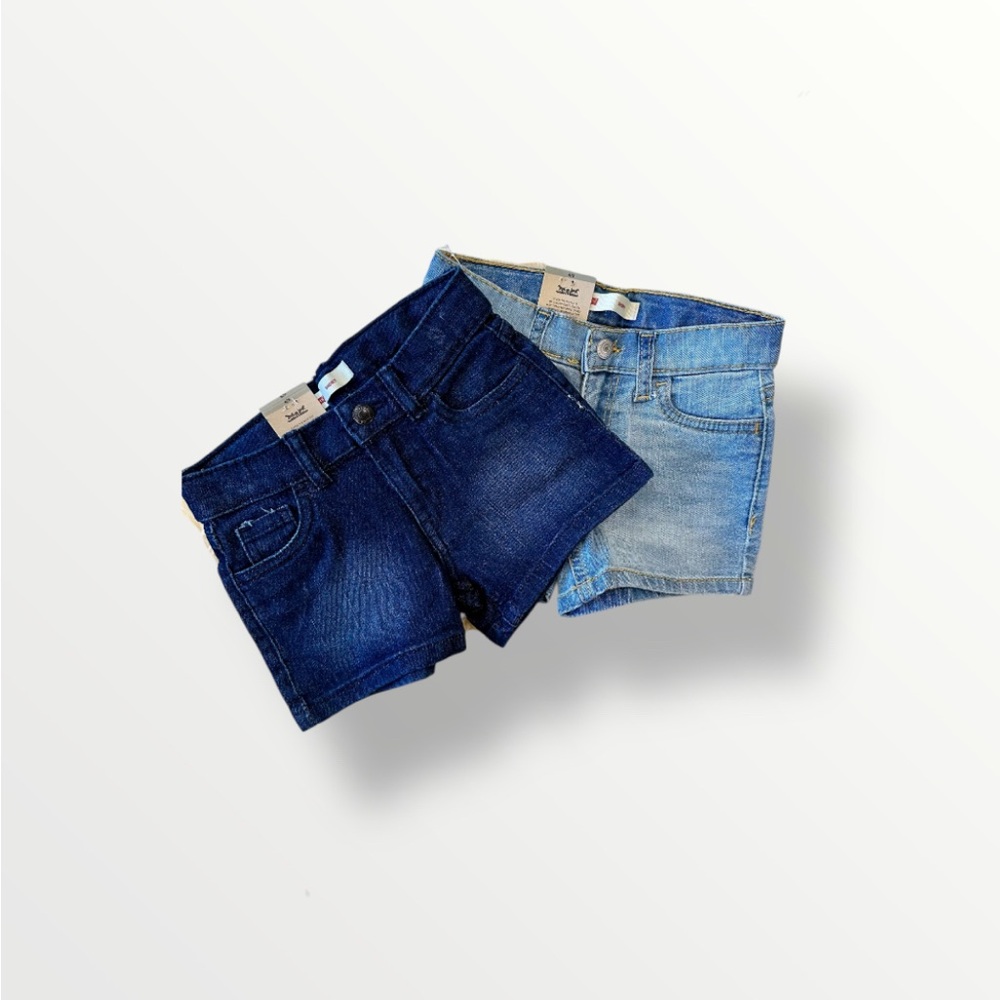 NWT LEVI’S Strauss & Co. Youth Denim Short, light/dark jeans, Size 4-5